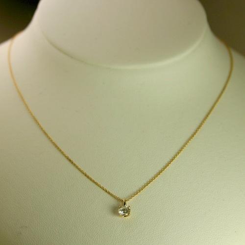 PT 0.45カラット ダイヤモンド ネックレス ダイヤモンド ネックレス K18 一粒 0.4カラット 鑑定書付 0.45ct D