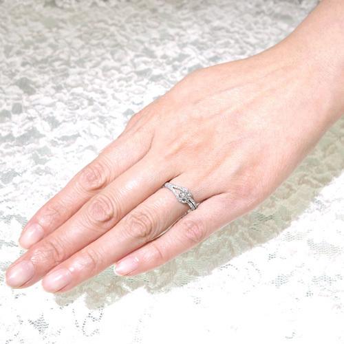 【スケール】婚約指輪 安い 結婚指輪 セットリングダイヤモンド プラチナ 0.3カラット 鑑定書付 0.305ct Dカラー VVS2クラス 3EXカット H&C CGL
