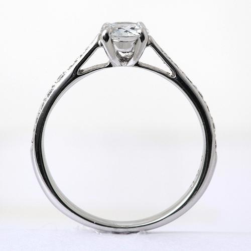 婚約指輪 ダイヤモンド 0.3カラット プラチナ 鑑定書付 0.352ct D 
