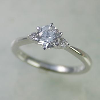 婚約指輪 ダイヤモンド 0.2カラット プラチナ 鑑定書付 0.229ct Dカラー VVS2クラス 3EXカット H&C CGL T0935-1028 HKER*0.2