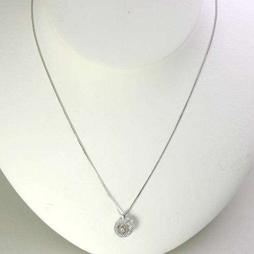 ダンシングストーン ダイヤモンド ネックレス 一粒 0.2ct 鑑定書付