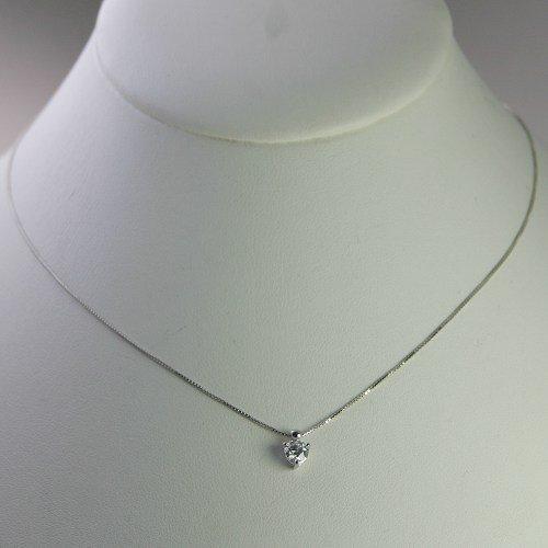 ダイヤモンド ネックレス プラチナ 一粒 0.7ct 鑑定書付 0.750ct F