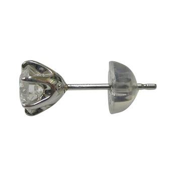 ダイヤモンド ピアス 一粒 片耳 0.5カラット プラチナ 鑑定書付 0.50ct