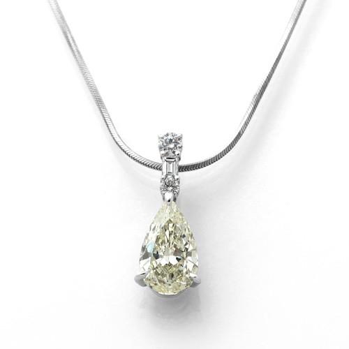 ダイヤモンド ネックレス プラチナ 1.0ct 鑑定書付 1.072ct LYカラー