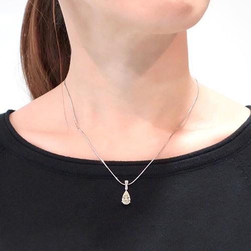 ダイヤモンド ネックレス プラチナ 1.0ct 鑑定書付 1.072ct LYカラー 
