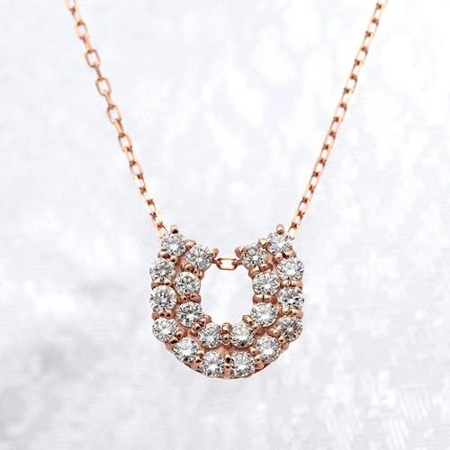 ダイヤモンド ネックレス K18ピンクゴールド 0.50ct : J ダイヤモンド ネックレス K18ピンクゴールド 0.50ct : J