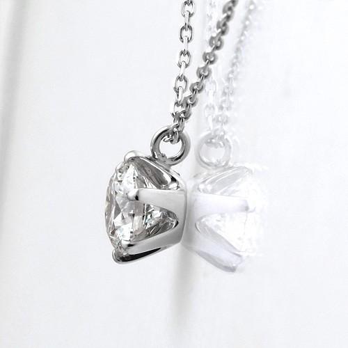 一粒ダイヤネックレス プラチナ ダイヤモンド ネックレス 一粒 プラチナ 0.7ct 鑑定書付 0.707ct H