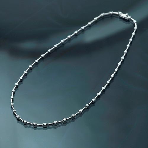 ダイヤモンド テニスネックレス K18ホワイトゴールド 3.00ct : J 