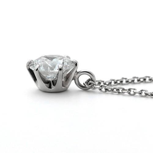 ダイヤモンド ネックレス 一粒 プラチナ 0.4ｃｔ 鑑定書付 0.404ct　Fカラー I1クラス 3EXカット H&C CGLの画像