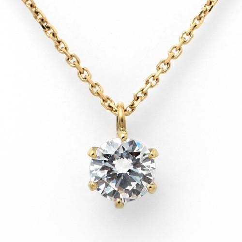 ダイヤモンド ネックレス 一粒 K18 0.3ｃｔ 鑑定書付 0.342ct　Gカラー SI2クラス 3EXカット CGL