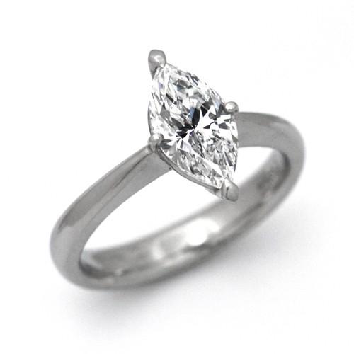 ダイヤモンド リング プラチナ 1カラット 一粒 1.131ct Dカラー SI2クラス MQ（マーキース）カット CGL　鑑定書付 激安 送料無料