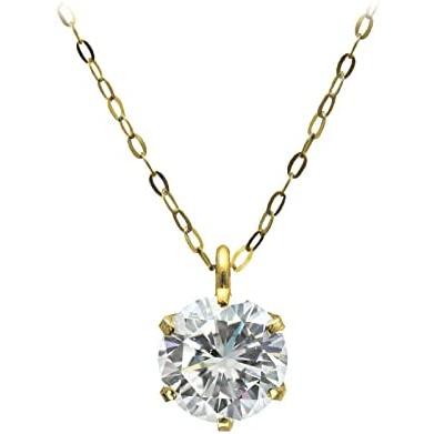 華きらり] K18 0.2ct 天然 ダイヤモンド ネックレス 40cm 一粒 