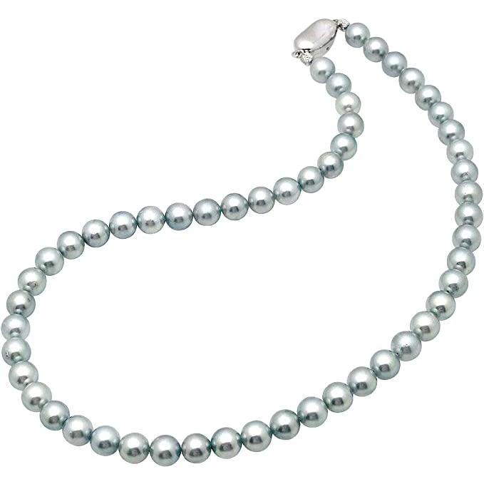 華きらり] 【特別提供品】7.5-8mm アコヤ真珠 グレー ネックレス 本