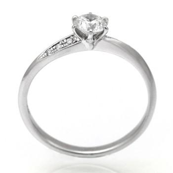 婚約指輪 安い プラチナ ダイヤモンド リング 0.2カラット 鑑定書付 0.250ct Fカラー VS1クラス 3EXカット H&C CGLの画像