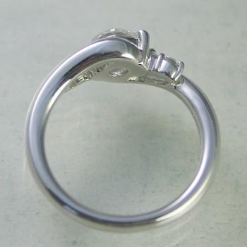 婚約指輪 安い プラチナ ダイヤモンド リング 0.2カラット 鑑定書付 0.262ct Fカラー VS2クラス 3EXカット H&C CGLの画像