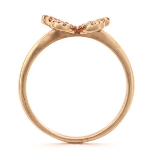 ピンクサファイア リング ダイヤモンド イエローゴールド 9月の誕生石 0.16ct 0.13ctの画像