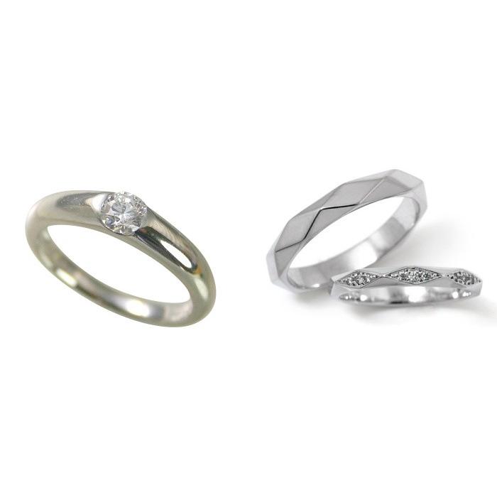 婚約指輪 結婚指輪 セットリング 安い ダイヤモンド プラチナ 0.2カラット 鑑定書付 0.254ct Fカラー VS2クラス 3EXカット H&C  CGL :TOR0834-4268-236735-236725-mr:Jジュエリー - 通販 - Yahoo!ショッピング