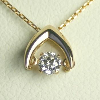 ダイヤモンド ネックレス 一粒 ゴールド 0.3カラット 鑑定書付 0.309ct