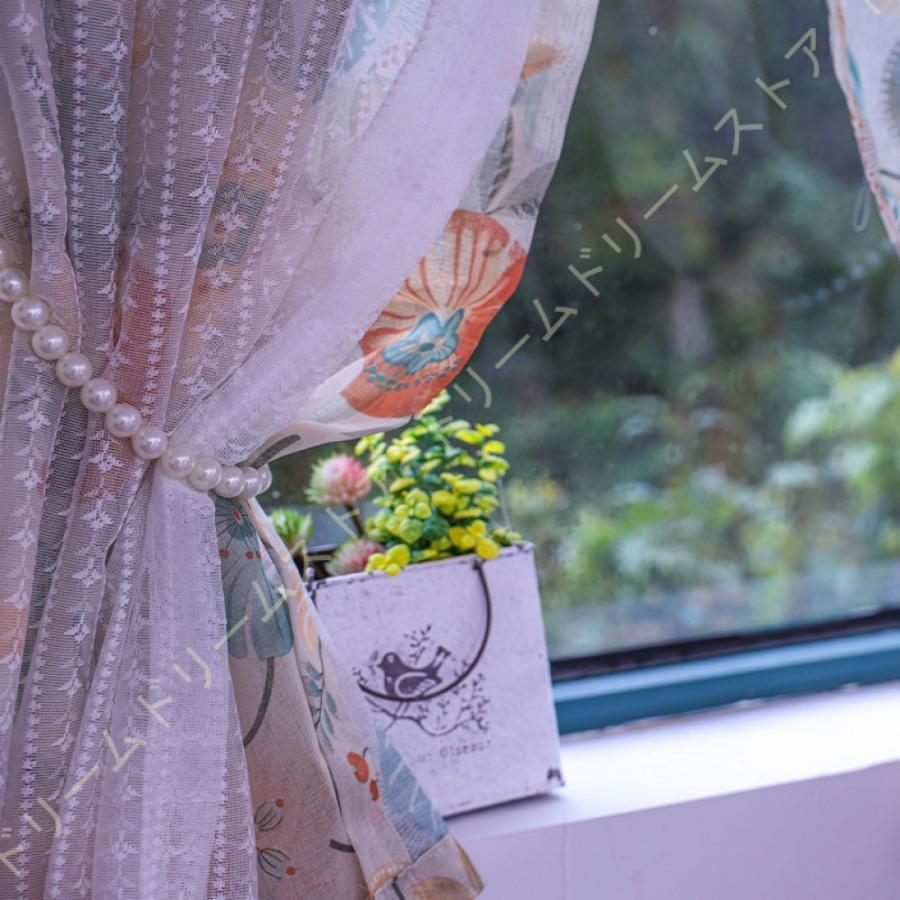 両開き　間仕切りカーテン　フリル　フラワー　淡い花柄 両開き 間仕切りカーテン フリル フラワー 淡い花柄