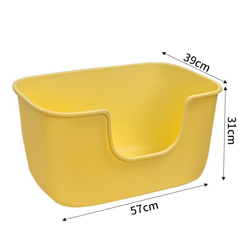 猫 トイレ 大型 大容量 匂い対策 抗菌PP素材 ペット用 猫用 大きめ 深い 深め 高い 高め 砂の飛び散ら防止 砂の飛び散ら防止 組み立てしやすい おしゃれ｜j-k-store｜02