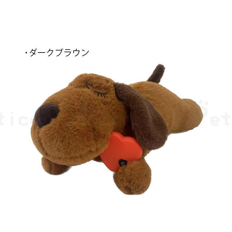 犬 おもちゃ ぬいぐるみ 心音が出る ハートビート 癒し系 不安緩和 睡眠補助 安眠枕 犬 噛む おもちゃ 抱き枕 分離不安緩和 破れない鎮静補助玩具 行動訓練用｜j-k-store｜02