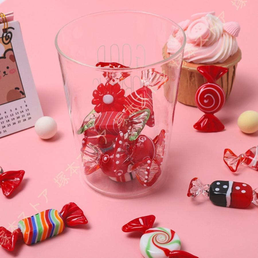 キャンディ 置物 可愛い ガラス細工 飴 かわいいキャンディの置物 ミニアクアシリーズ ミニチュアガラス オブジェ オーナメント 装飾 車内装飾 モチーフ｜j-k-store｜18