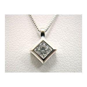 【zero】ダイヤモンド プラチナ ネックレス 四角ダイヤネック プレゼント