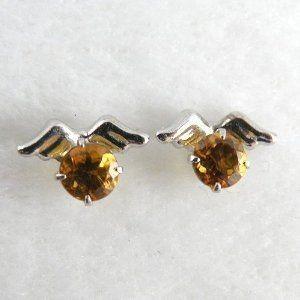 シトリン トパーズ11月の誕生石 幸せの天使の羽 ホワイトゴールド エンジェルピアス 誕生日 ジュエリー アクセサリー プレゼント Y ジュエリーコトブキ幸せ運ぶ宝石店 通販 Yahoo ショッピング