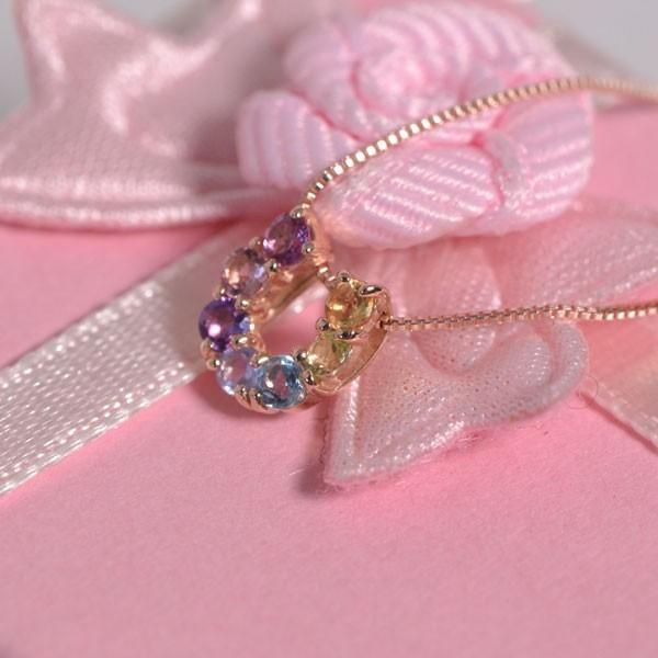 アミュレット ネックレス 馬蹄 ペンダント ピンクゴールド 厄除け 7色