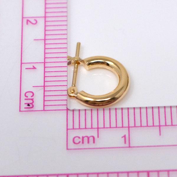 フープピアス 日本製 フープ K18 両耳用 ピアス パイプサイズ 2mm × 10mm 18金 18k ゴールド レディース メンズ 男性 女性 プレゼント お磨きクロス付 ギフトの画像