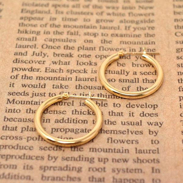 フープピアス 日本製 フープ K18 両耳用 ピアス パイプサイズ 2mm