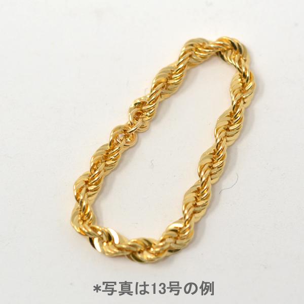 オシャレな ロープチェーン リング 指輪 18金 k18 18k オシャレな ロープチェーン リング 指輪 18金 k18 18k
