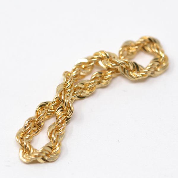オシャレな ロープチェーン リング 指輪 18金 k18 18k メンズ オシャレな ロープチェーン リング 指輪 18金 k18 18k メンズ