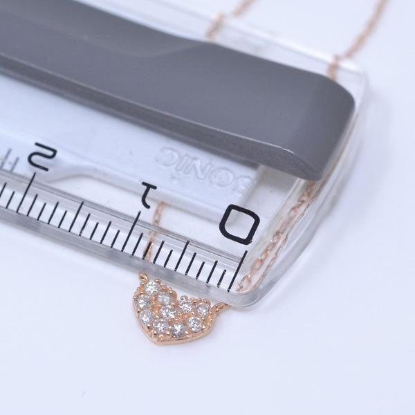 ハート ネックレス ペンダント ダイヤモンド キラキラ 可愛い K10PG