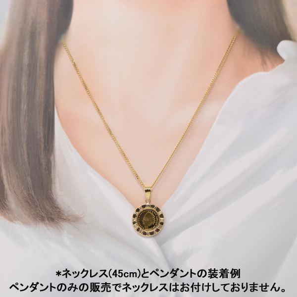 インディアン イーグル オシャレな コイン ペンダント トップ 18金 24