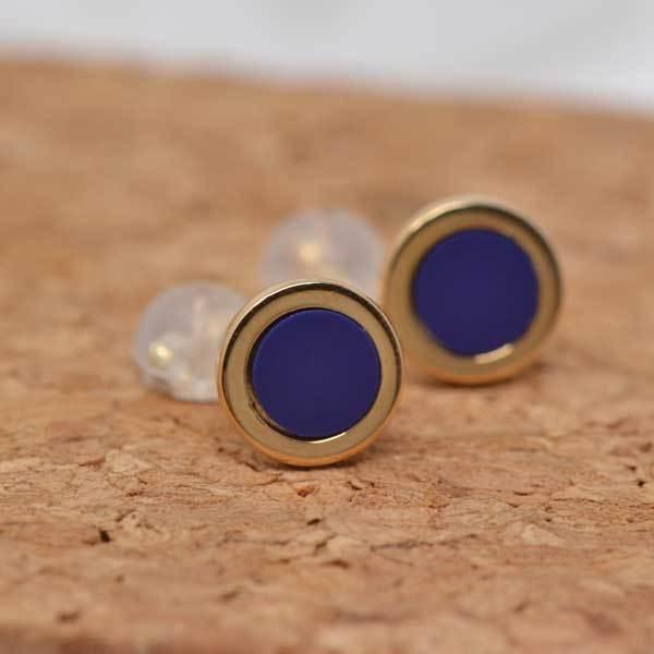 ラピスラズリ ピアス シンプル デザイン 18金 K18 18K : ジュエリー