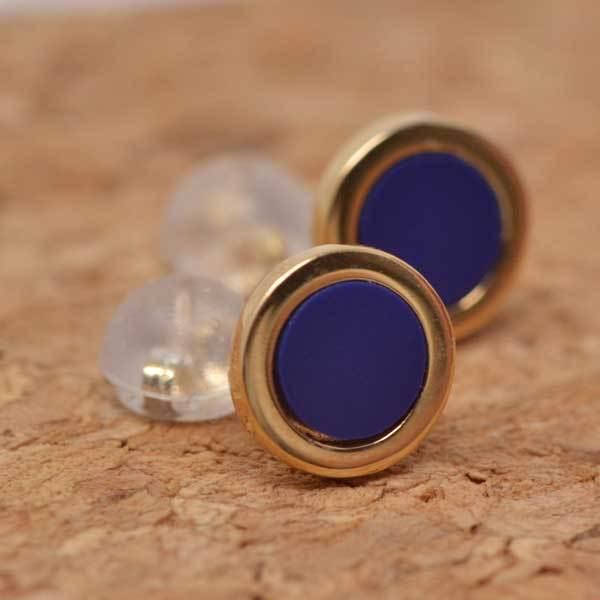 ラピスラズリ ピアス シンプル デザイン 18金 K18 18K : ジュエリー
