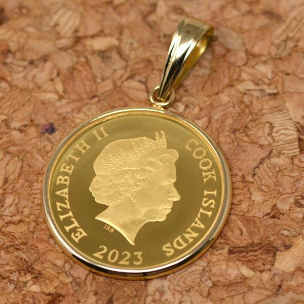 コイン イーグル Eagle Coin エリザベス ペンダント トップ 純金 コイン イーグル Eagle Coin エリザベス ペンダント トップ 純金