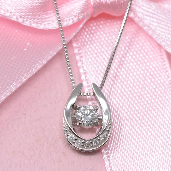 1）プラチナ ダイヤモンド 馬蹄 ネックレス ペンダント SEPPIKO 雪彦