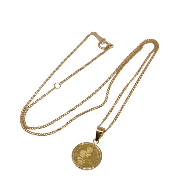 純金 コイン ラヴィアンローズ 薔薇 1/30オンス 枠 18金 18k オシャレ