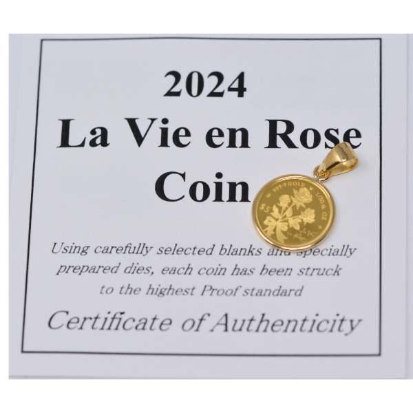 2024年 限定 純金 コイン ラヴィアンローズ 薔薇 ペンダント 2024年 限定 純金 コイン ラヴィアンローズ 薔薇 ペンダント