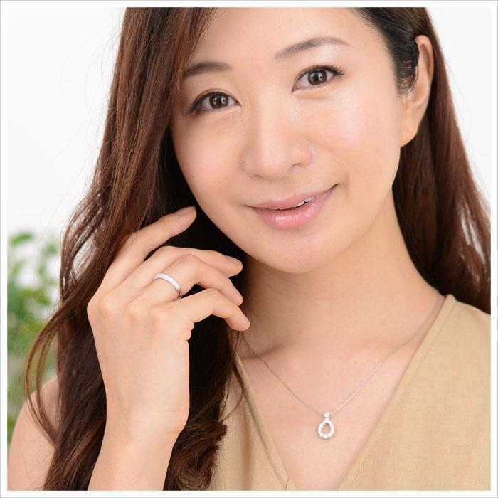 ダイヤモンド リング 0.5ct パヴェ Pt900 プラチナ 天然 ダイヤ ピンキー ピンキーリングの画像