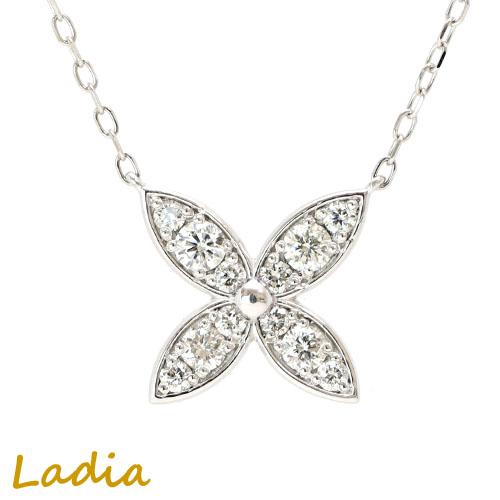 ネックレス ダイヤモンド プラチナ 0.2ct 蝶 バタフライ ダイヤ 