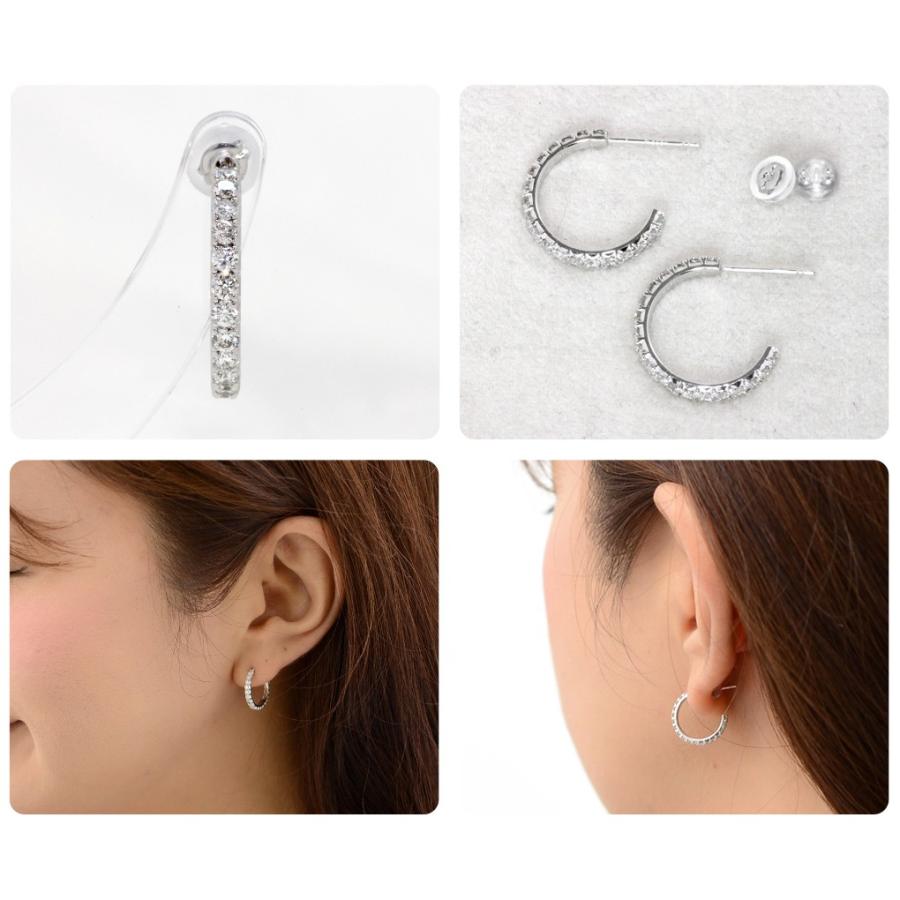 ダイヤモンド 計0.6カラット ピアス プラチナ pt900 ダイヤモンド ピアス プラチナ 0.6ct フープピアス ダイヤピアス Pt900