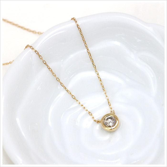 ダイヤモンド ネックレス 0.3ct 0.4ct K18 イエローゴールド ダイヤモンド ネックレス 0.3ct 0.4ct K18 イエローゴールド