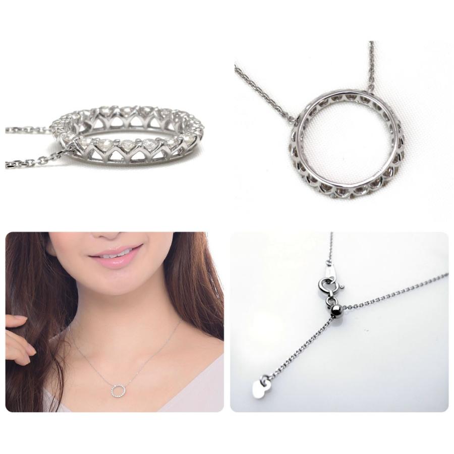 ダイヤモンド ネックレス プラチナ 0.5ct サークル Pt900 Pt850 0.5  
