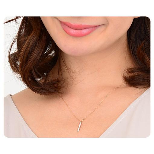 ダイヤモンド ネックレス 0.2ct イエローゴールド ピンクゴールド 