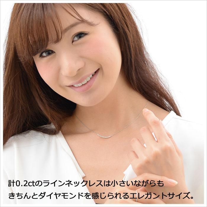 ダイヤモンド ネックレス プラチナ 0.2ct ラインネックレス ダイヤモンド ネックレス プラチナ 0.2ct ラインネックレス
