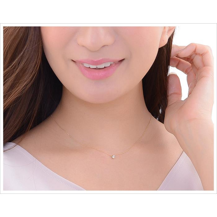 ダイヤモンド ネックレス 0.13ct K18 イエローゴールド 一粒 ダイヤモンド ネックレス 0.13ct K18 イエローゴールド 一粒