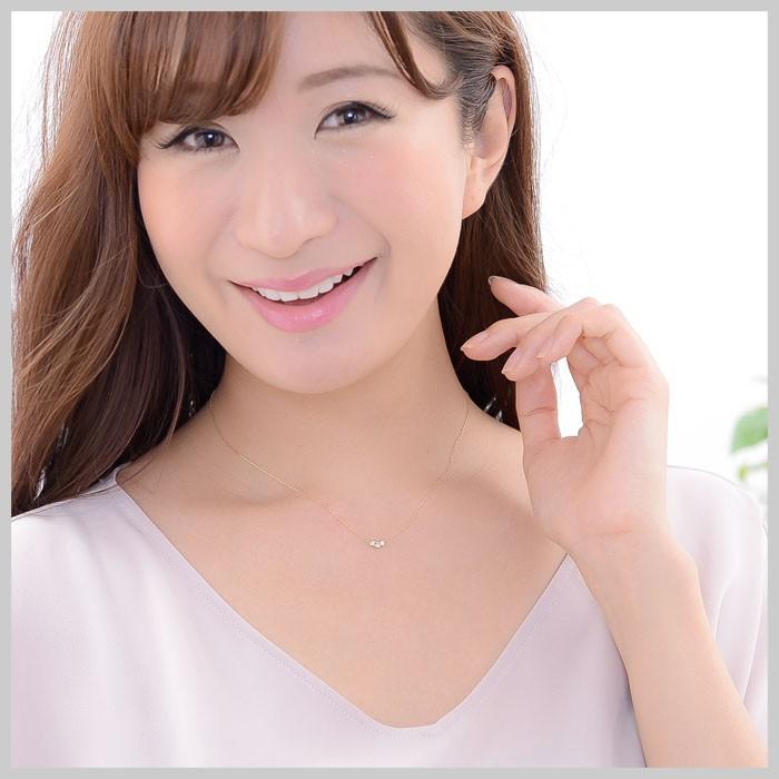 ネックレス レディース ゴールド ダイヤモンド 0.12ct K18 イエロー